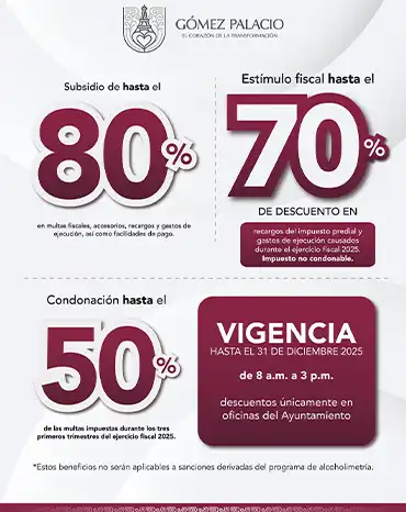 flyer descuentos gomez palacio